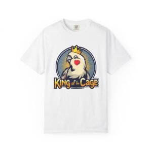 King of the Cage Cockatiel T-Shirt — Cute Bird Pet Owner Tee