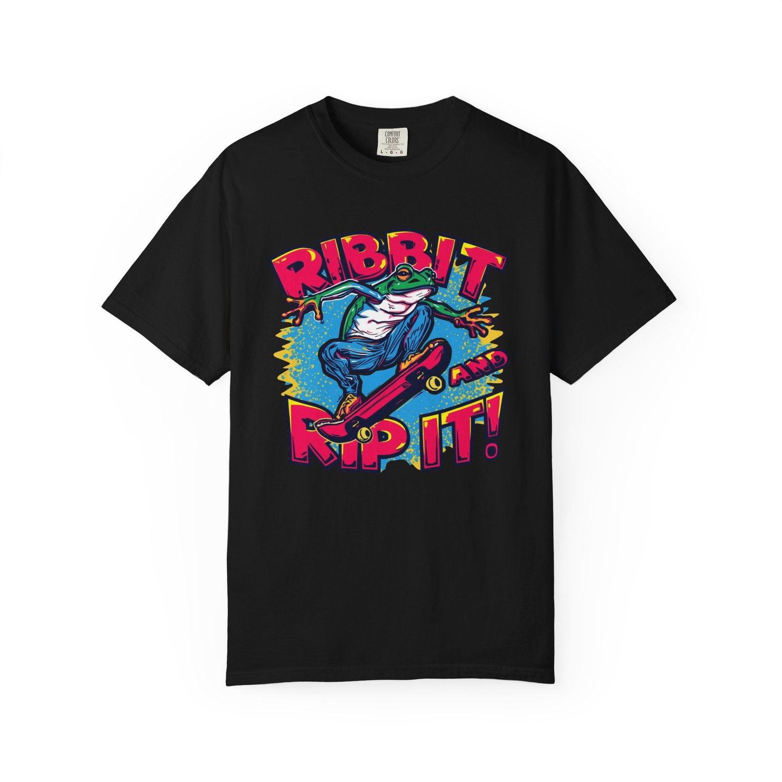 Ribbit and Rip It! Skate Frog Graphic T-Shirt - Image 6