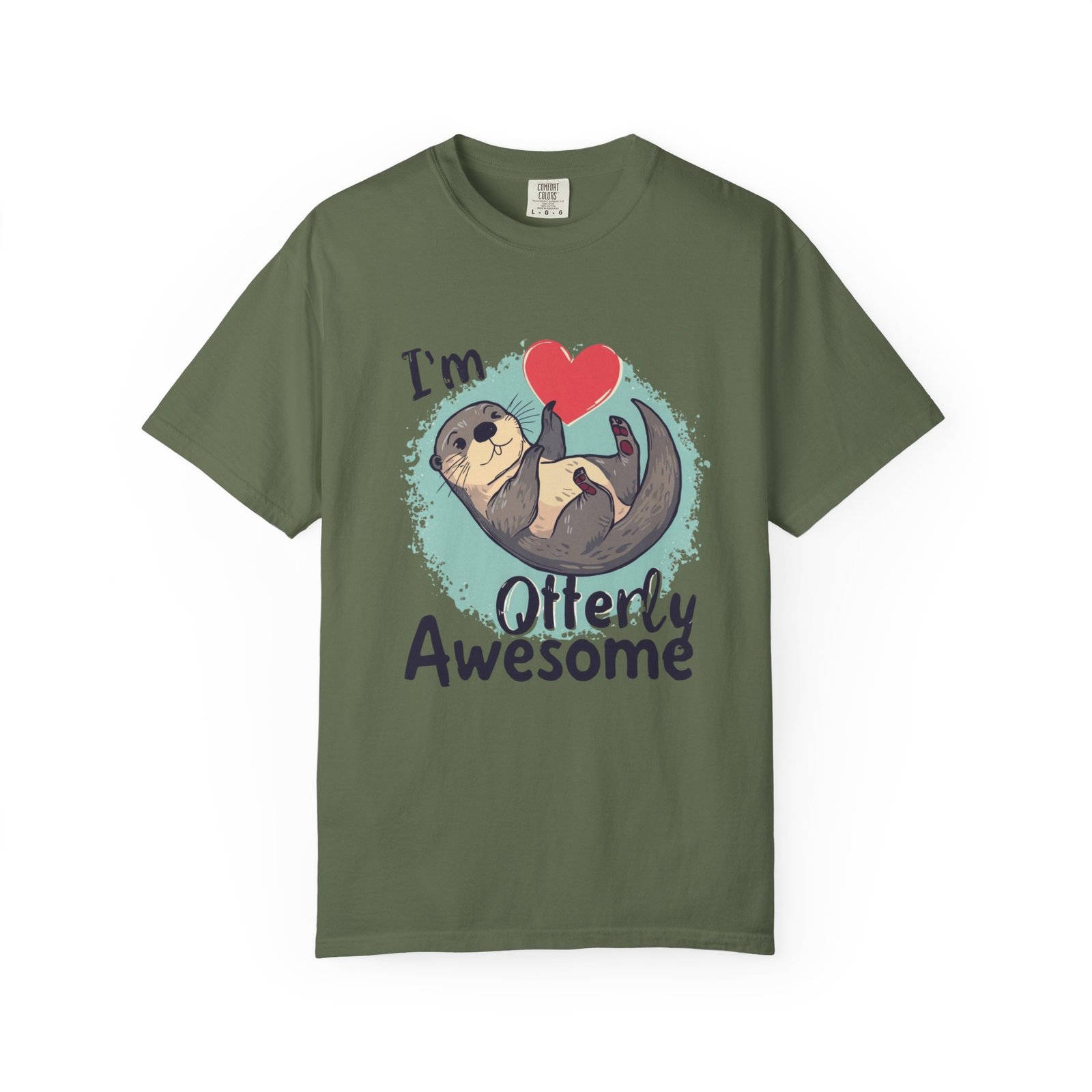 Otterly Awesome T-Shirt — Cute Otter Heart Graphic Tee - Image 3