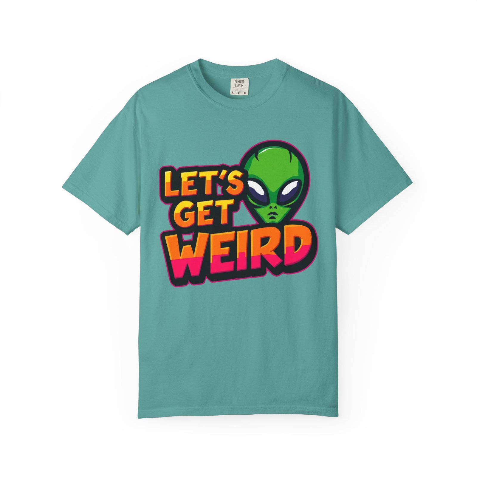 Unisex Alien Print T-Shirt - Let's Get Weird Tee, Quirky Apparel for Sci-Fi Lovers, Casual Gift for Birthdays, Fun Graphic Tee - Image 4