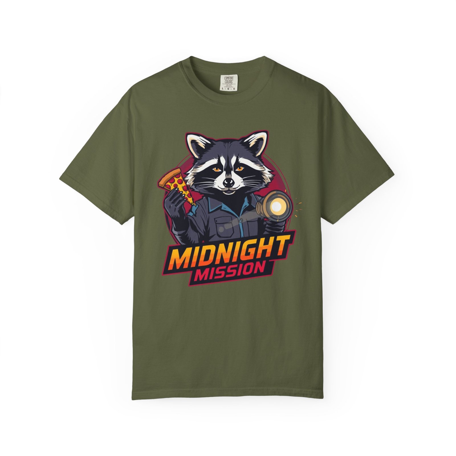 Cool Midnight Mission Raccoon T-Shirt, Unisex Casual Tee, Graphic Shirt for Gamers, Birthday Gift, Fun Adventure Apparel, Unique Graphic Tee - Image 5