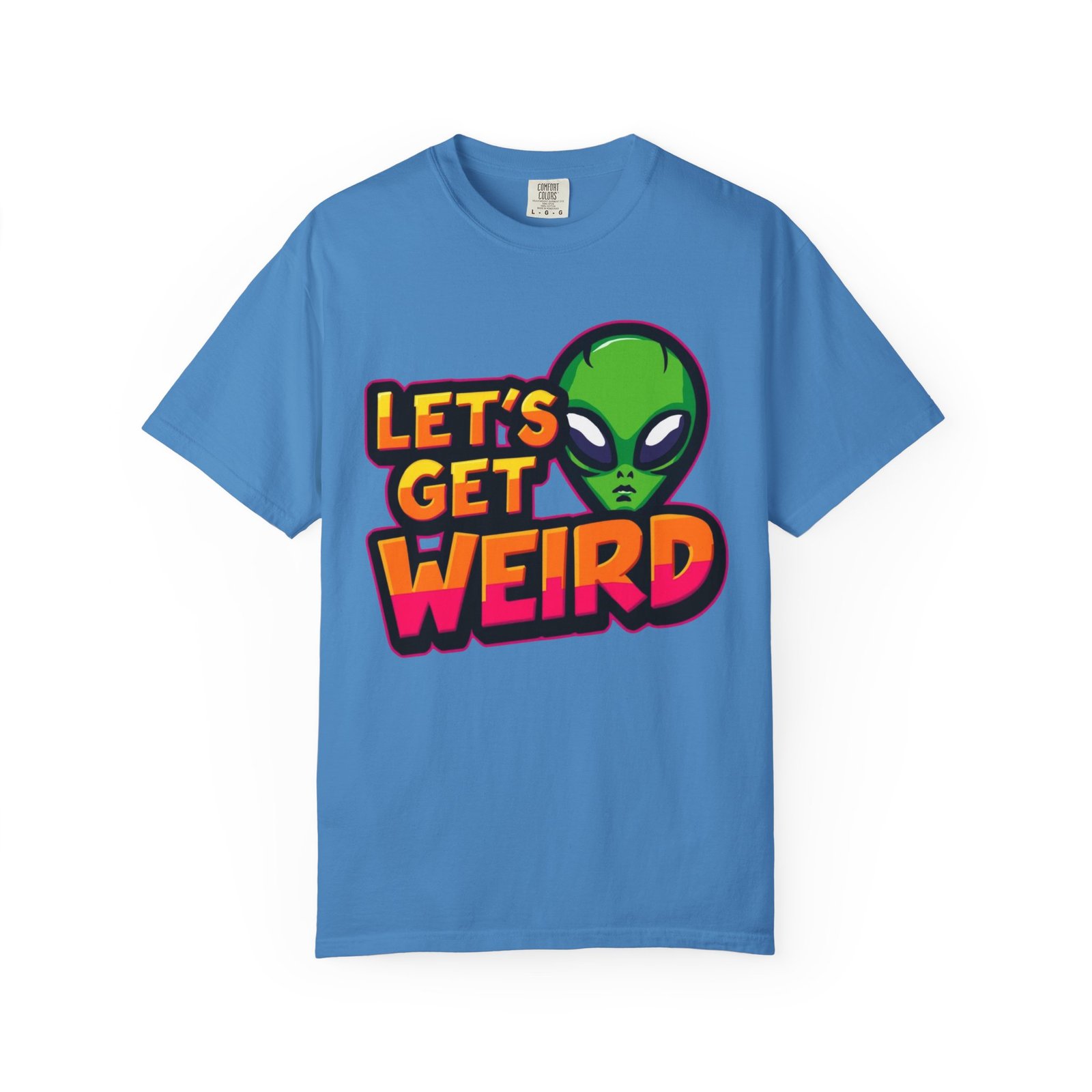 Unisex Alien Print T-Shirt - Let's Get Weird Tee, Quirky Apparel for Sci-Fi Lovers, Casual Gift for Birthdays, Fun Graphic Tee - Image 8