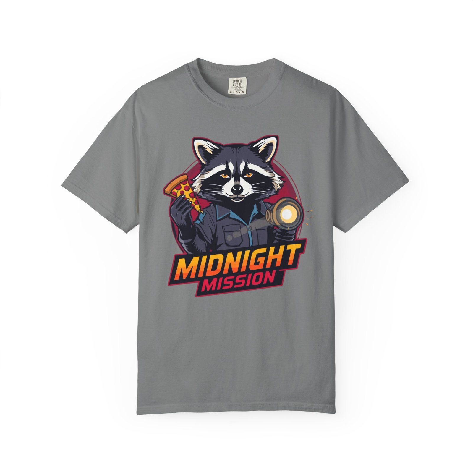 Cool Midnight Mission Raccoon T-Shirt, Unisex Casual Tee, Graphic Shirt for Gamers, Birthday Gift, Fun Adventure Apparel, Unique Graphic Tee - Image 3