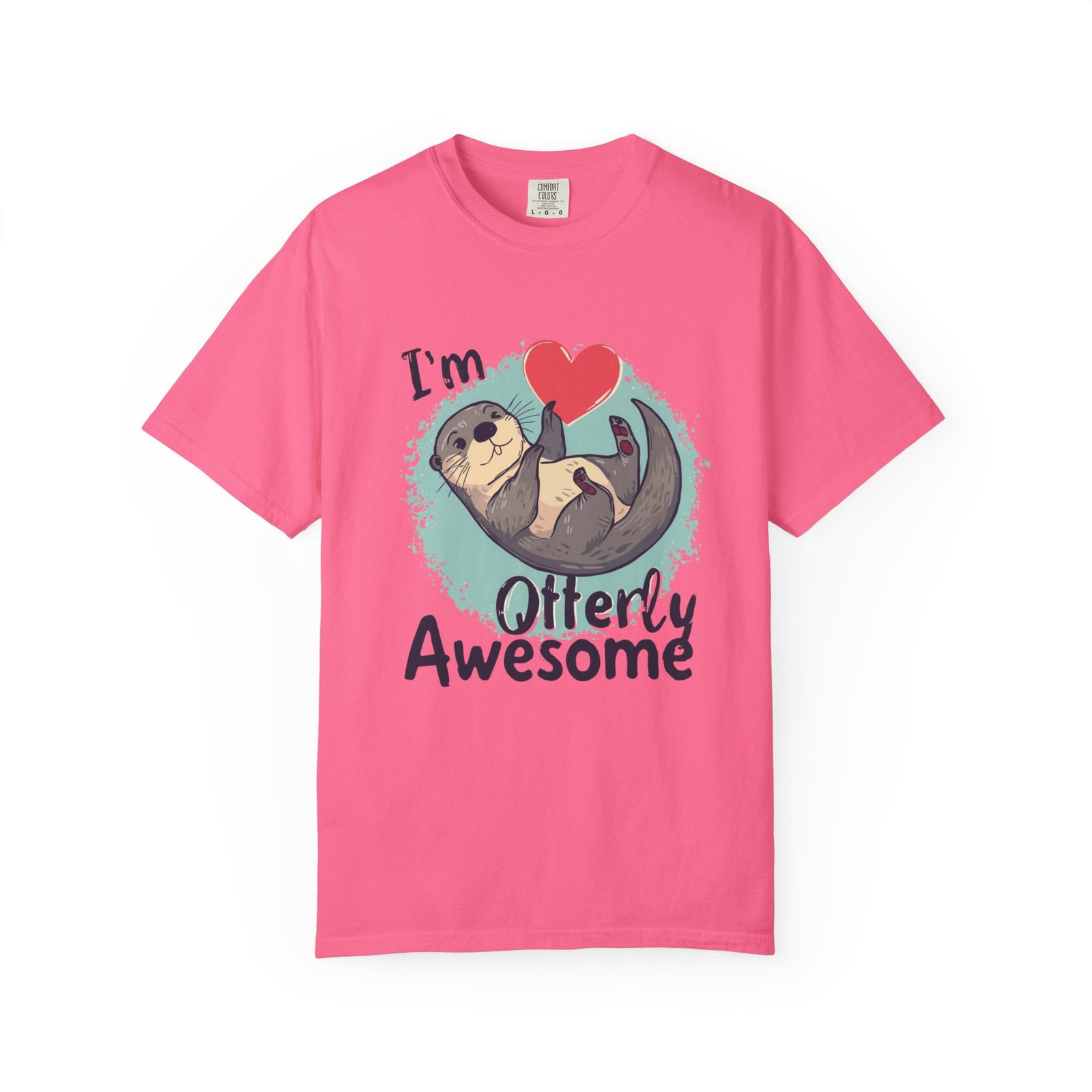 Otterly Awesome T-Shirt — Cute Otter Heart Graphic Tee - Image 6