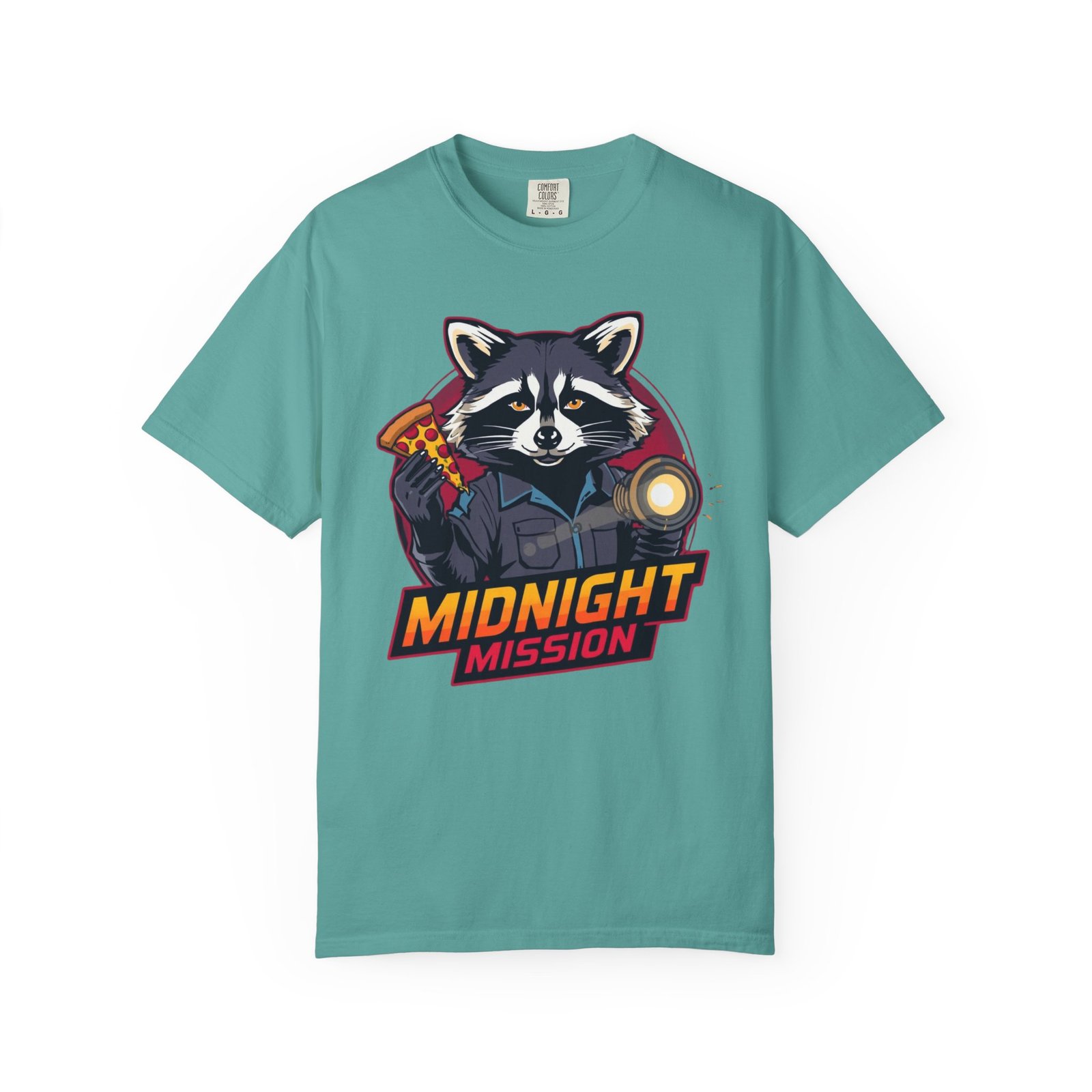 Cool Midnight Mission Raccoon T-Shirt, Unisex Casual Tee, Graphic Shirt for Gamers, Birthday Gift, Fun Adventure Apparel, Unique Graphic Tee - Image 6