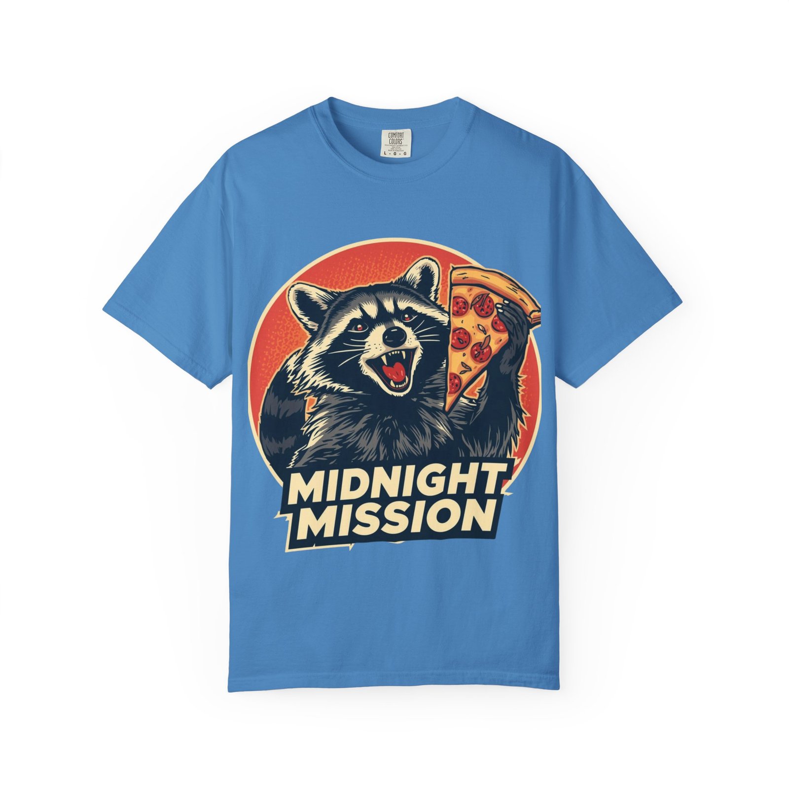 Midnight Mission Graphic Tee | Funny Raccoon Pizza T-shirt, Unisex T-shirt, Casual Wear, Gift for Pizza Lovers, Summer Tee - Image 4