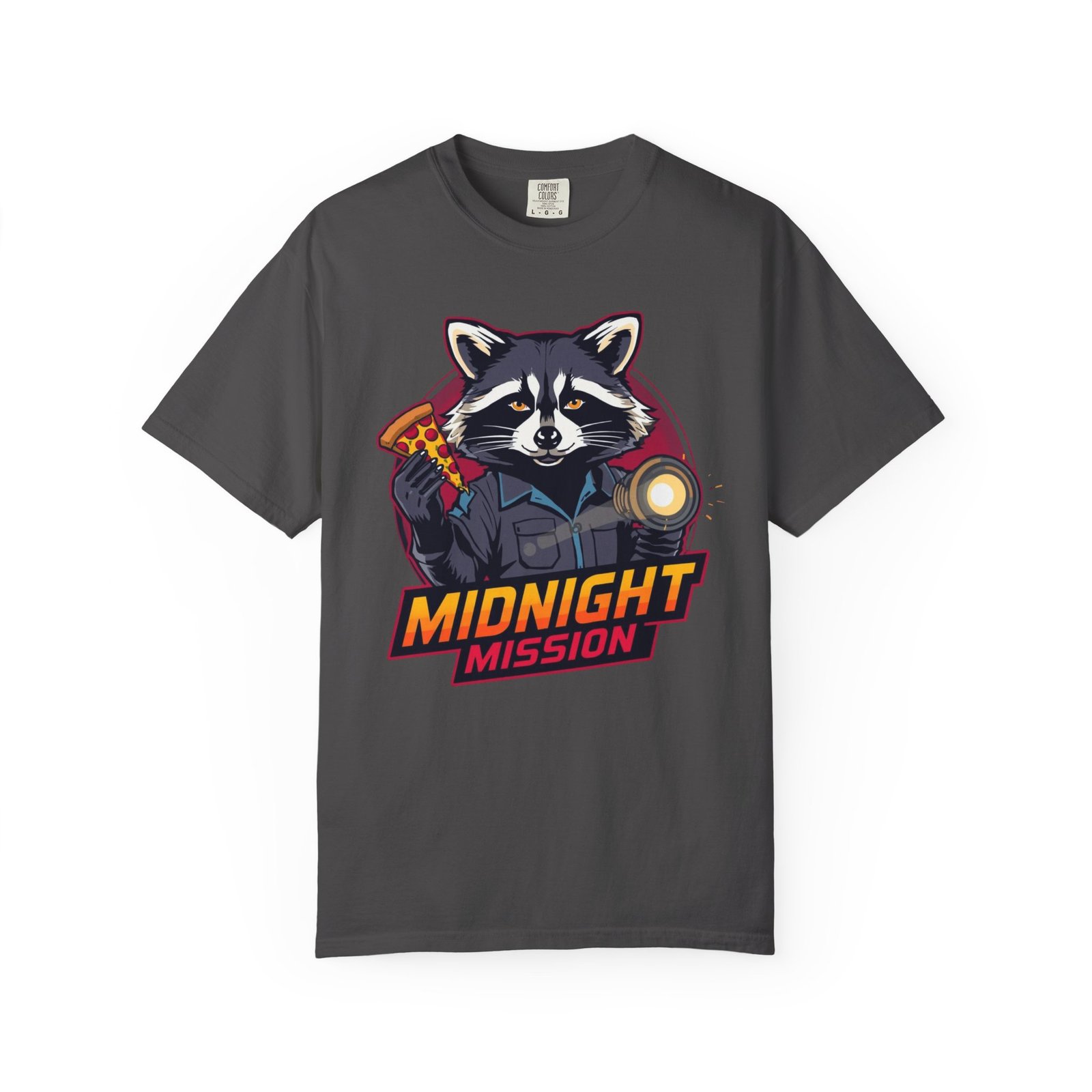 Cool Midnight Mission Raccoon T-Shirt, Unisex Casual Tee, Graphic Shirt for Gamers, Birthday Gift, Fun Adventure Apparel, Unique Graphic Tee - Image 7