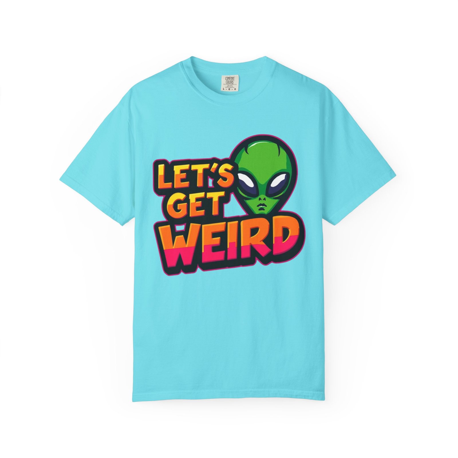 Unisex Alien Print T-Shirt - Let's Get Weird Tee, Quirky Apparel for Sci-Fi Lovers, Casual Gift for Birthdays, Fun Graphic Tee - Image 6