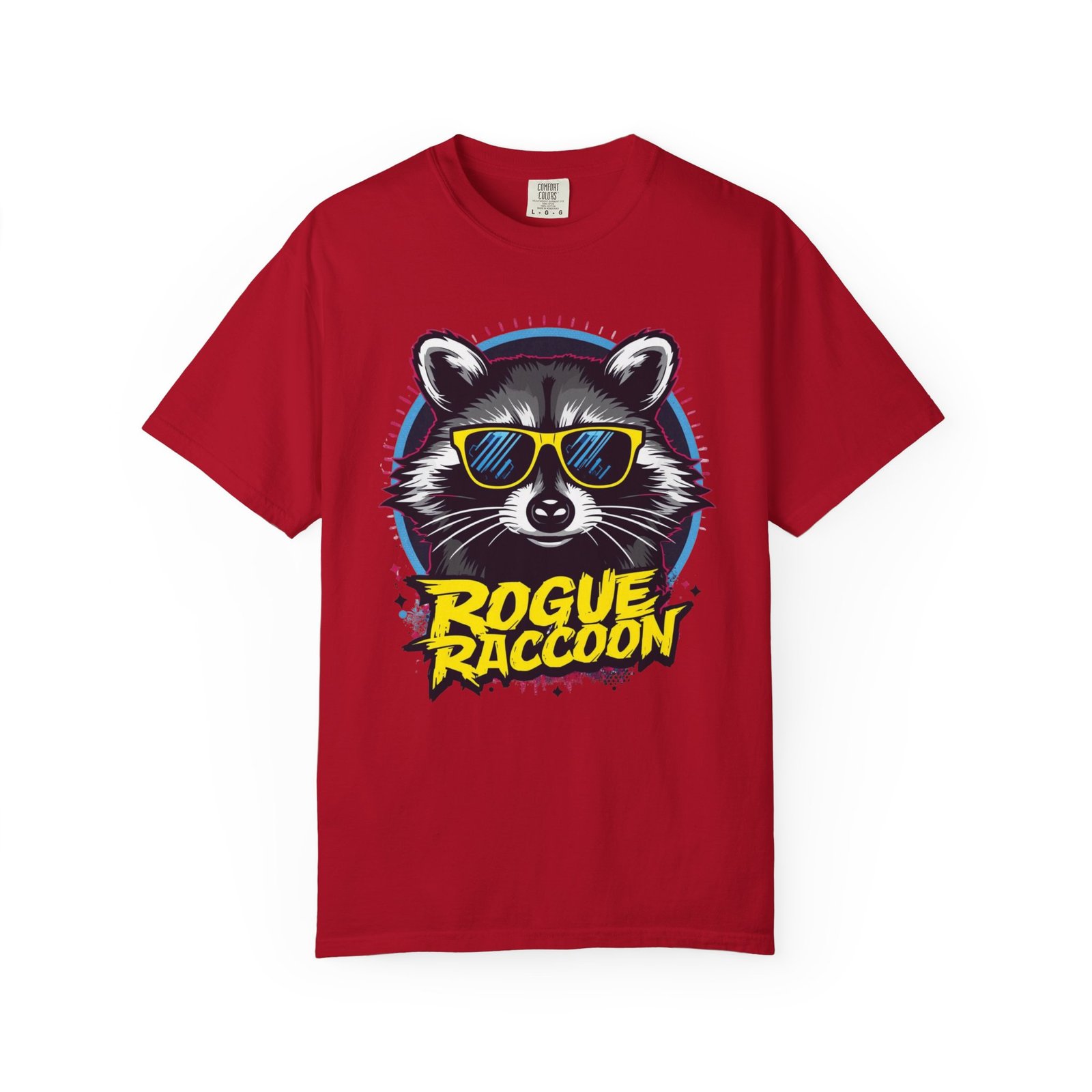 Rogue Raccoon Graphic T-Shirt — Cool Sunglasses Retro Streetwear Tee - Image 9