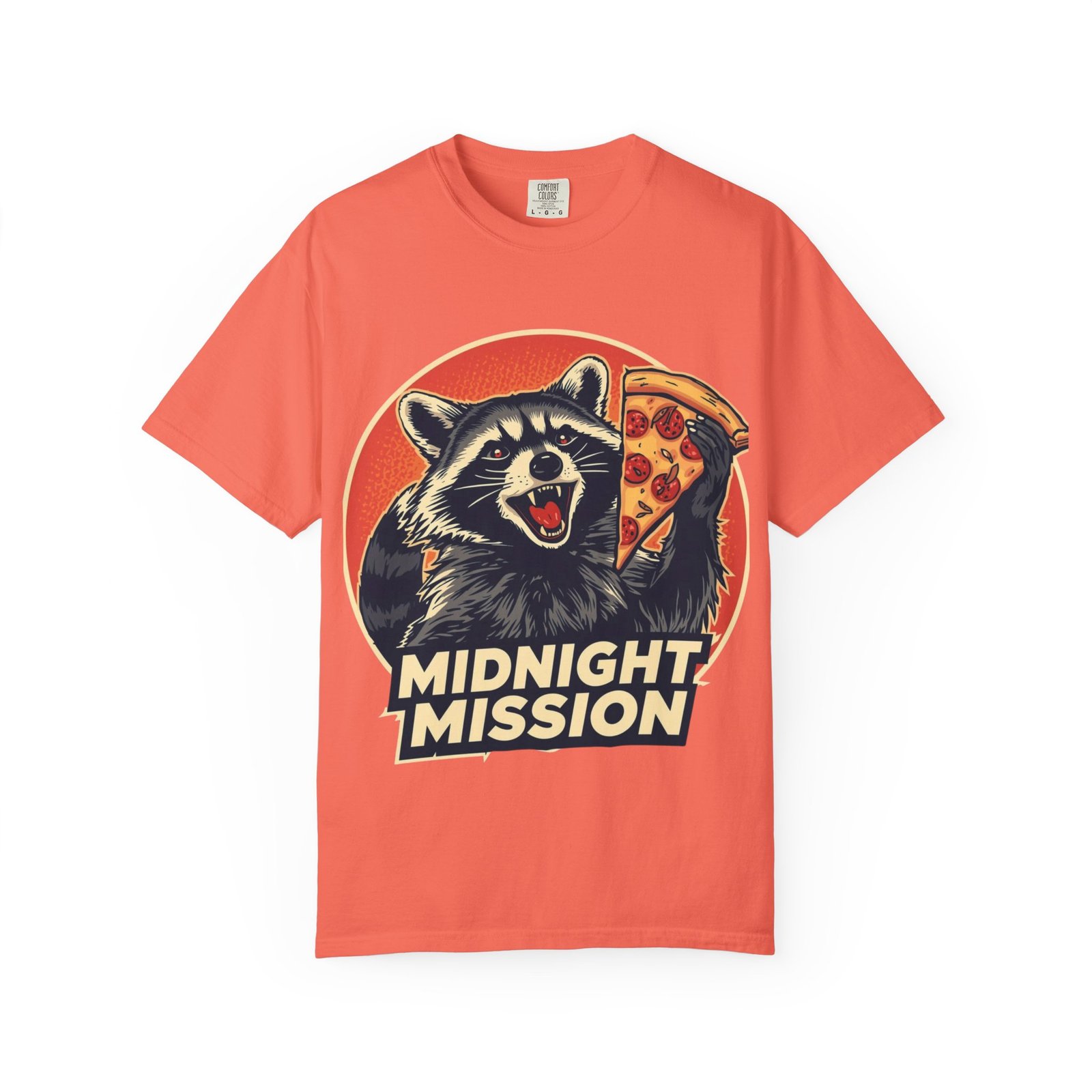 Midnight Mission Graphic Tee | Funny Raccoon Pizza T-shirt, Unisex T-shirt, Casual Wear, Gift for Pizza Lovers, Summer Tee - Image 2