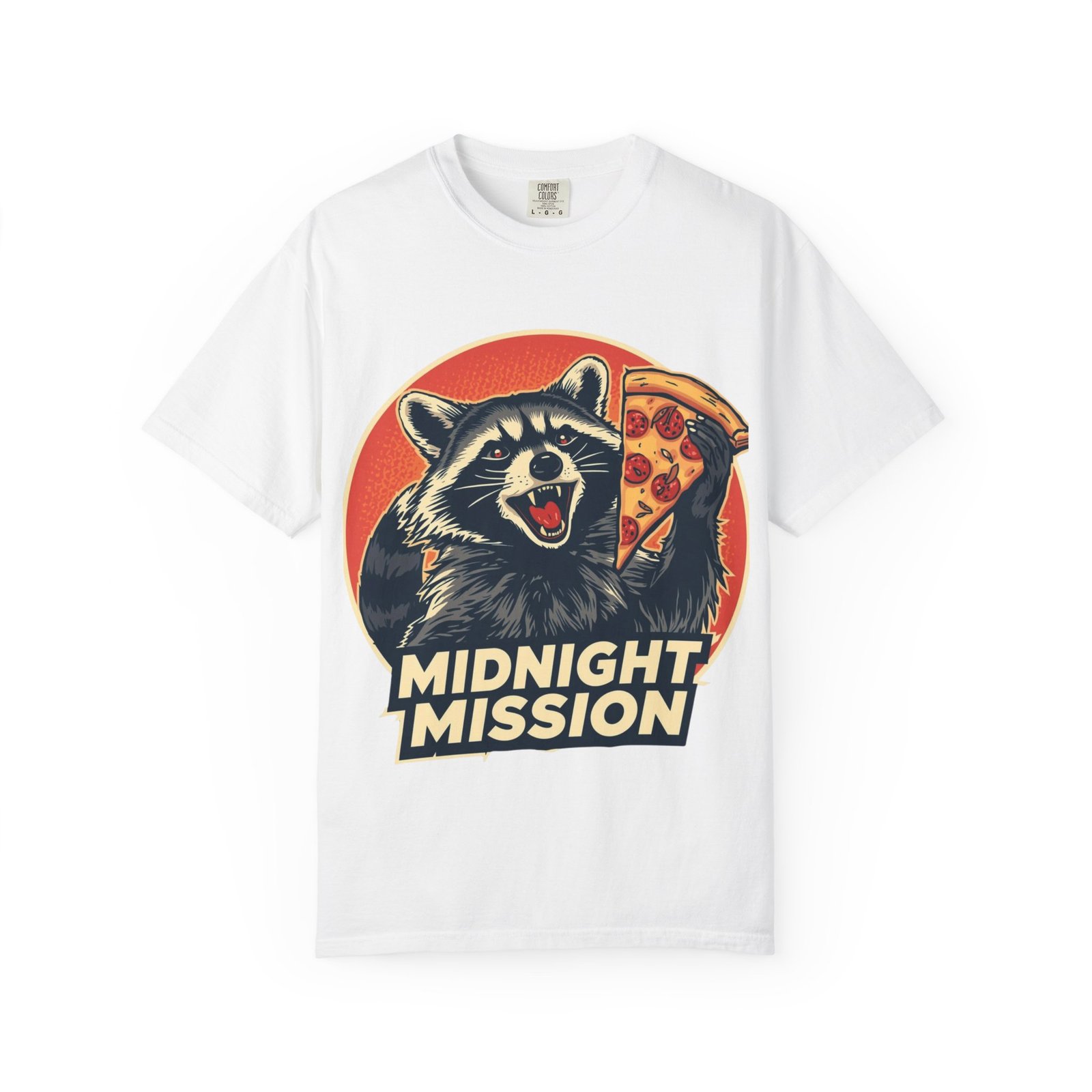 Midnight Mission Graphic Tee | Funny Raccoon Pizza T-shirt, Unisex T-shirt, Casual Wear, Gift for Pizza Lovers, Summer Tee