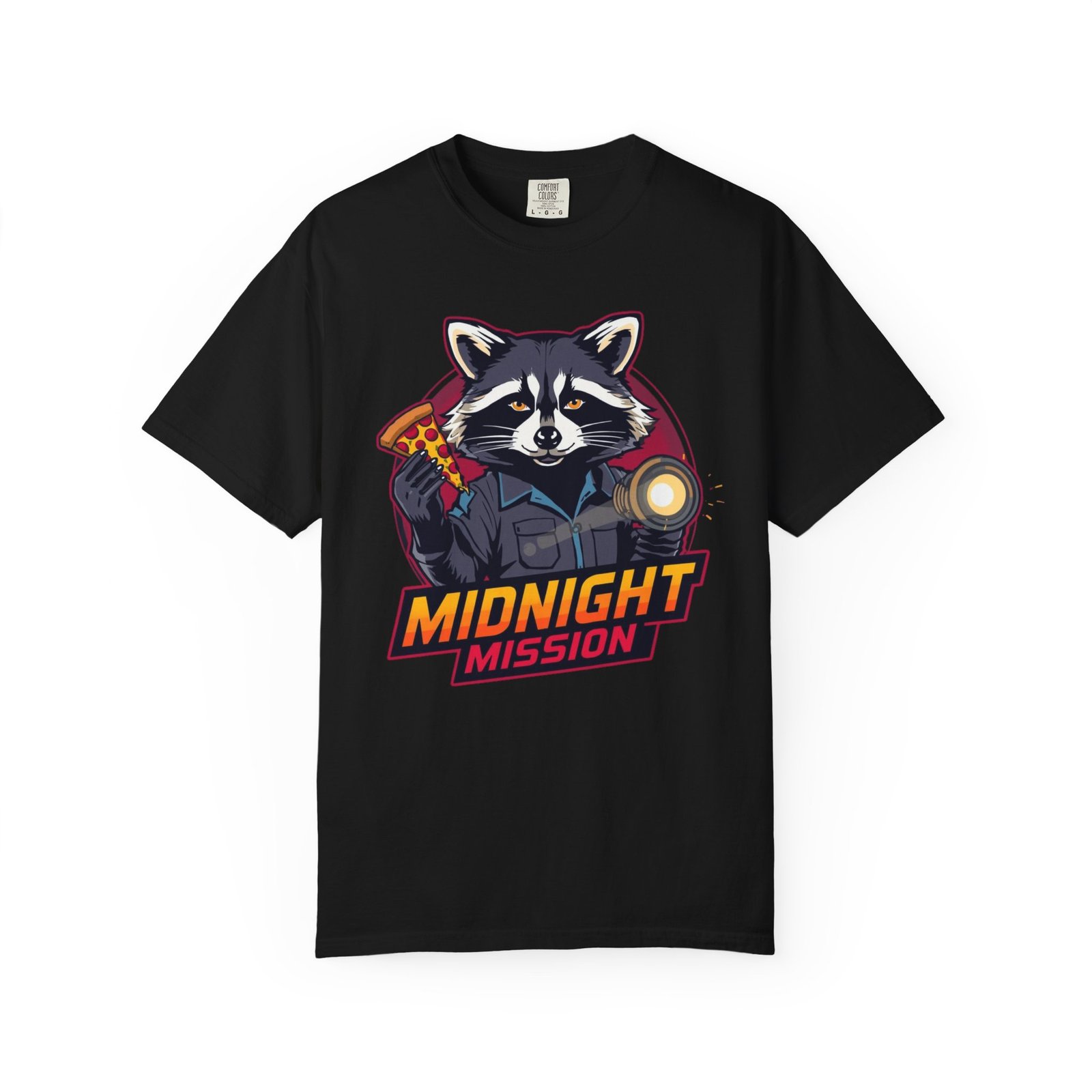 Cool Midnight Mission Raccoon T-Shirt, Unisex Casual Tee, Graphic Shirt for Gamers, Birthday Gift, Fun Adventure Apparel, Unique Graphic Tee - Image 8