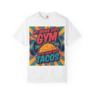 Funny Gym Taco T-Shirt, Unisex Workout Tee, Perfect Gift for Fitness Lovers, Taco Lovers, Gym Humor, Casual Wear