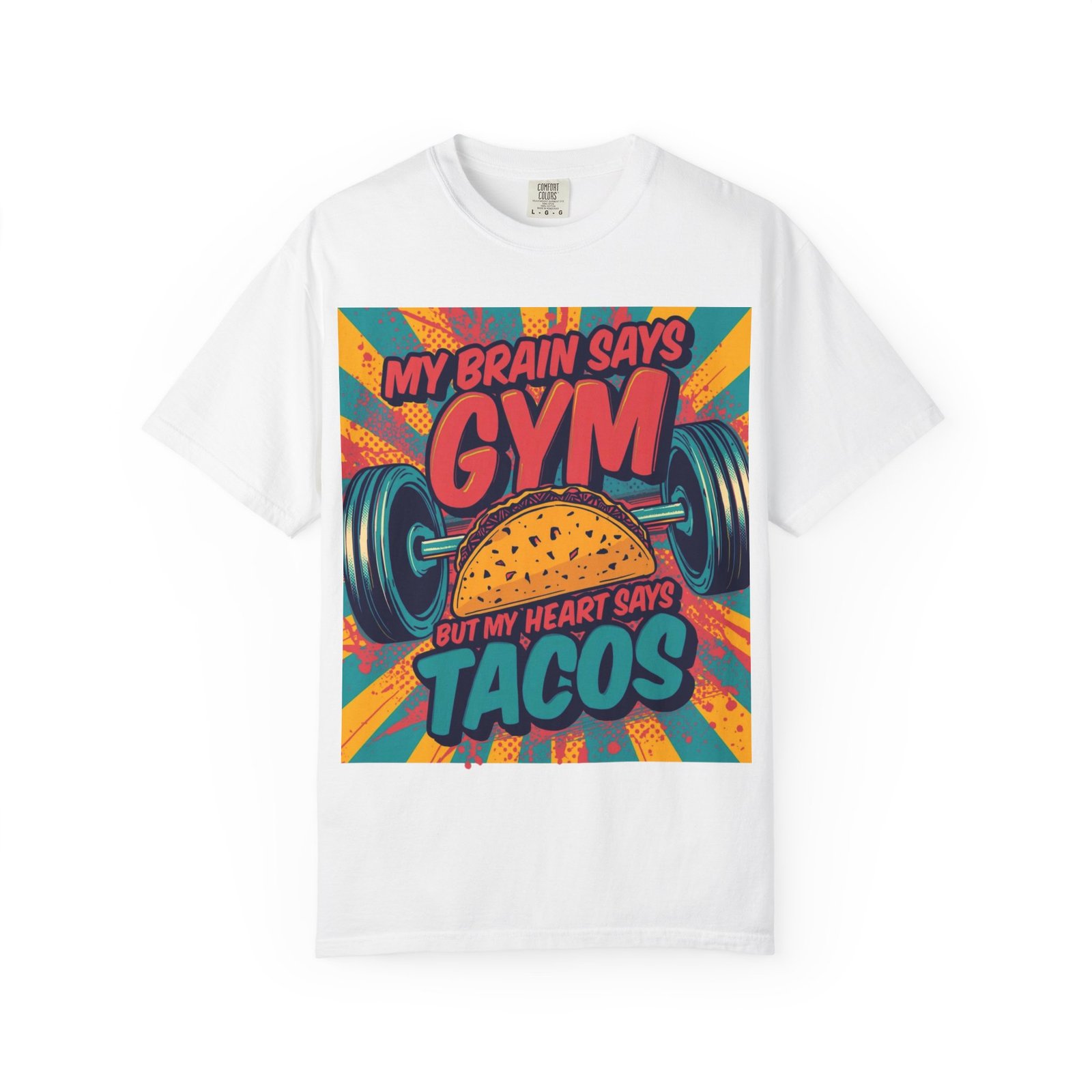 Funny Gym Taco T-Shirt, Unisex Workout Tee, Perfect Gift for Fitness Lovers, Taco Lovers, Gym Humor, Casual Wear