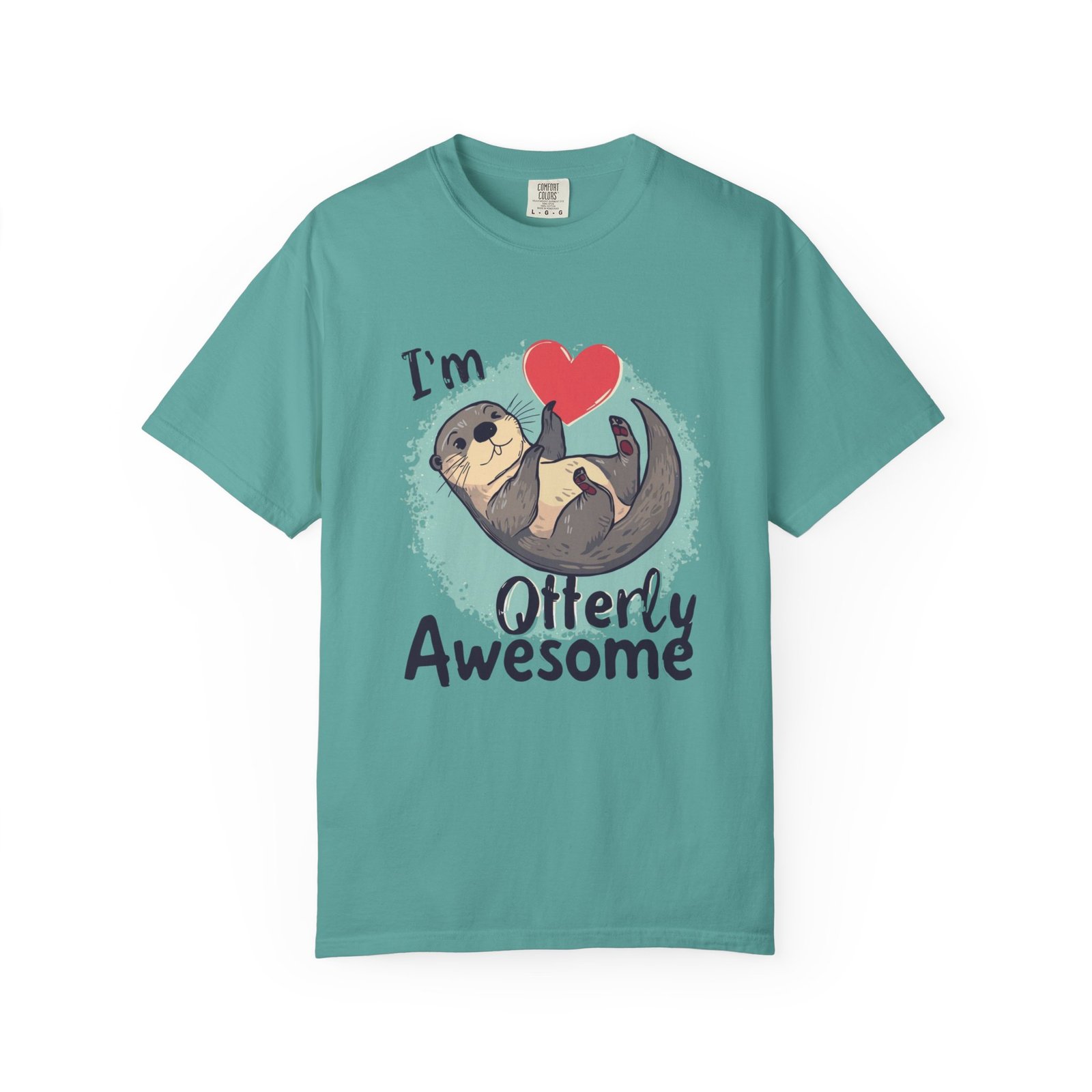 Otterly Awesome T-Shirt — Cute Otter Heart Graphic Tee - Image 4