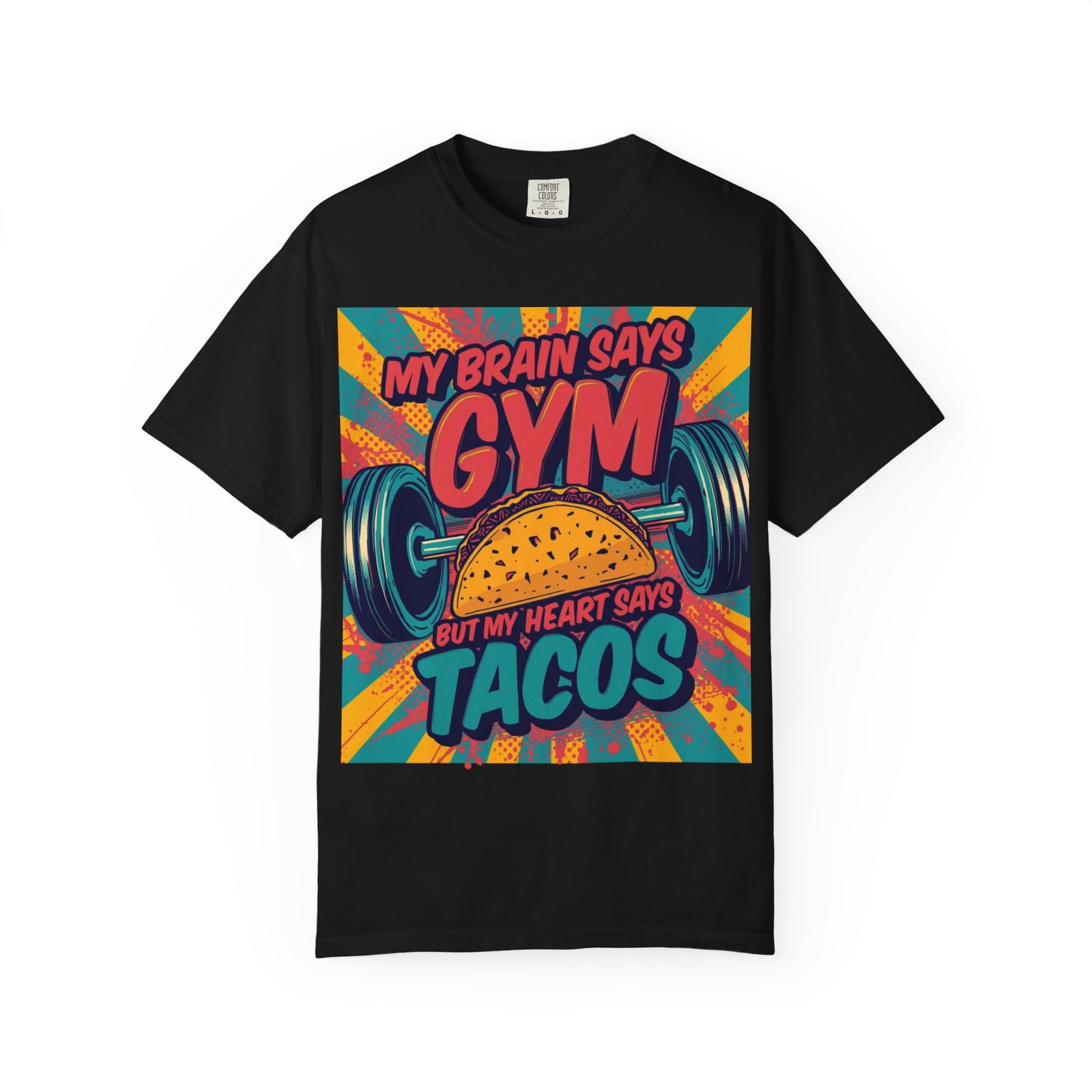Funny Gym Taco T-Shirt, Unisex Workout Tee, Perfect Gift for Fitness Lovers, Taco Lovers, Gym Humor, Casual Wear - Image 4