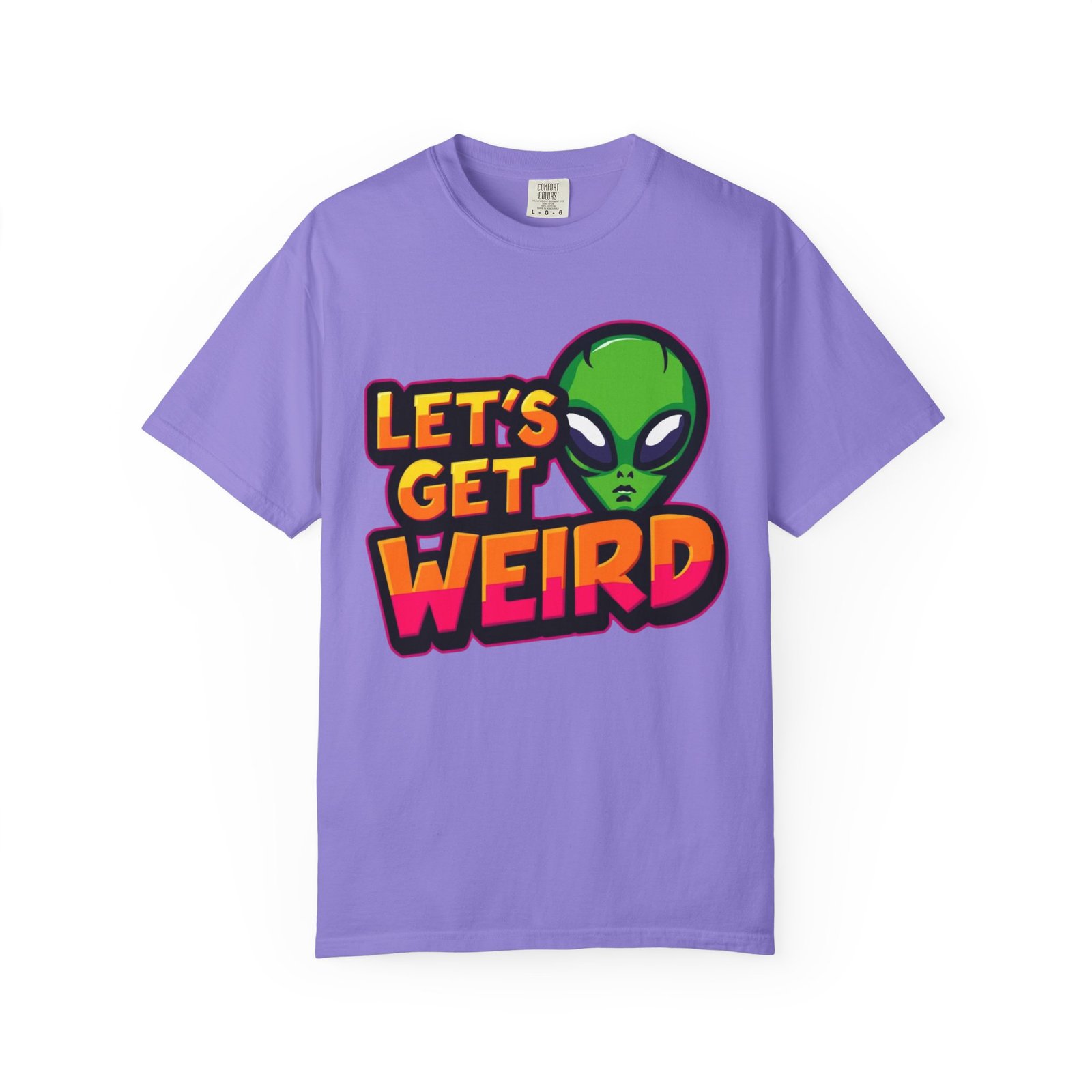 Unisex Alien Print T-Shirt - Let's Get Weird Tee, Quirky Apparel for Sci-Fi Lovers, Casual Gift for Birthdays, Fun Graphic Tee - Image 11