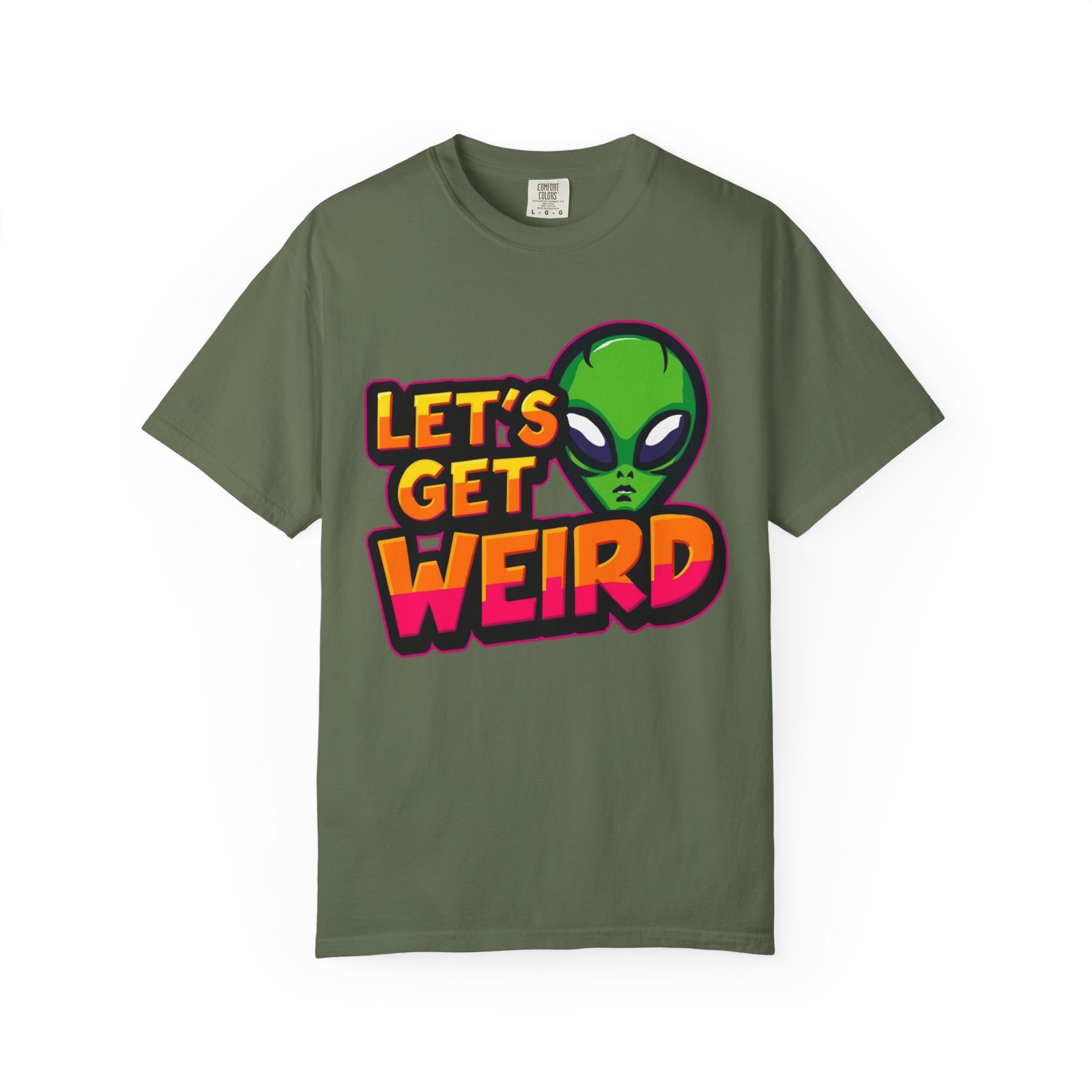Unisex Alien Print T-Shirt - Let's Get Weird Tee, Quirky Apparel for Sci-Fi Lovers, Casual Gift for Birthdays, Fun Graphic Tee - Image 2