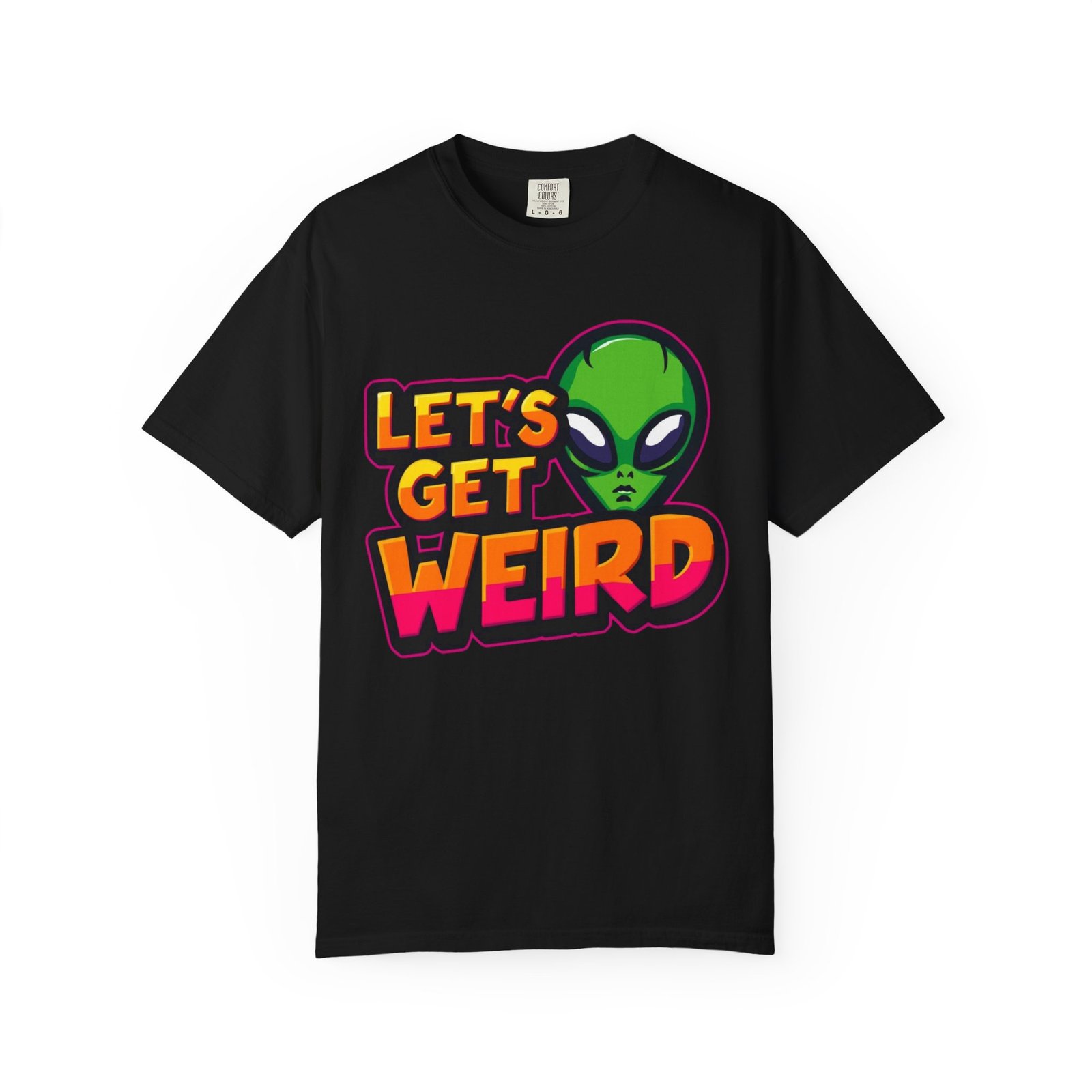 Unisex Alien Print T-Shirt - Let's Get Weird Tee, Quirky Apparel for Sci-Fi Lovers, Casual Gift for Birthdays, Fun Graphic Tee - Image 10