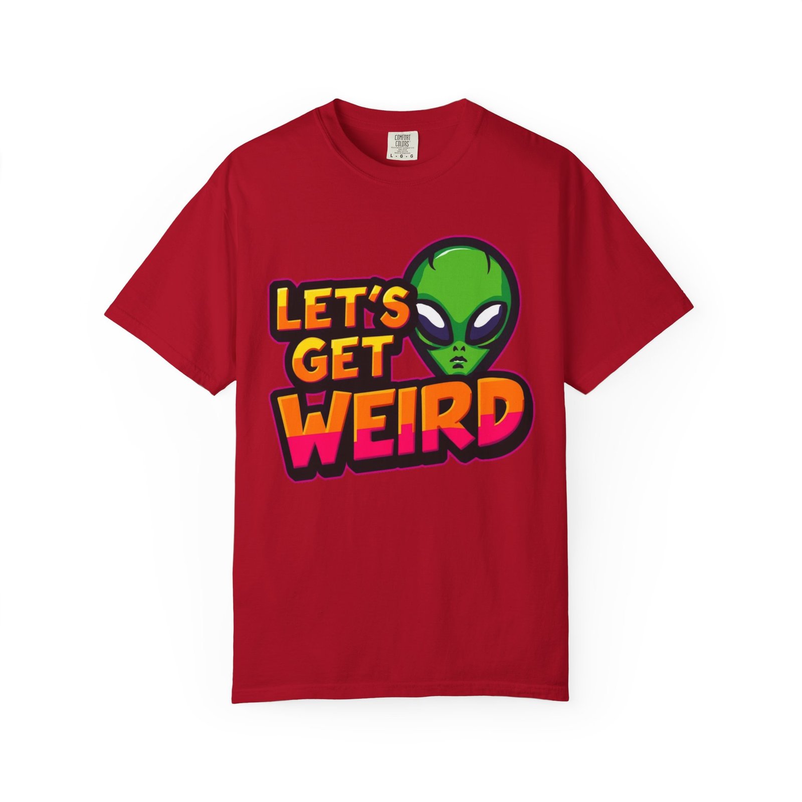 Unisex Alien Print T-Shirt - Let's Get Weird Tee, Quirky Apparel for Sci-Fi Lovers, Casual Gift for Birthdays, Fun Graphic Tee - Image 14