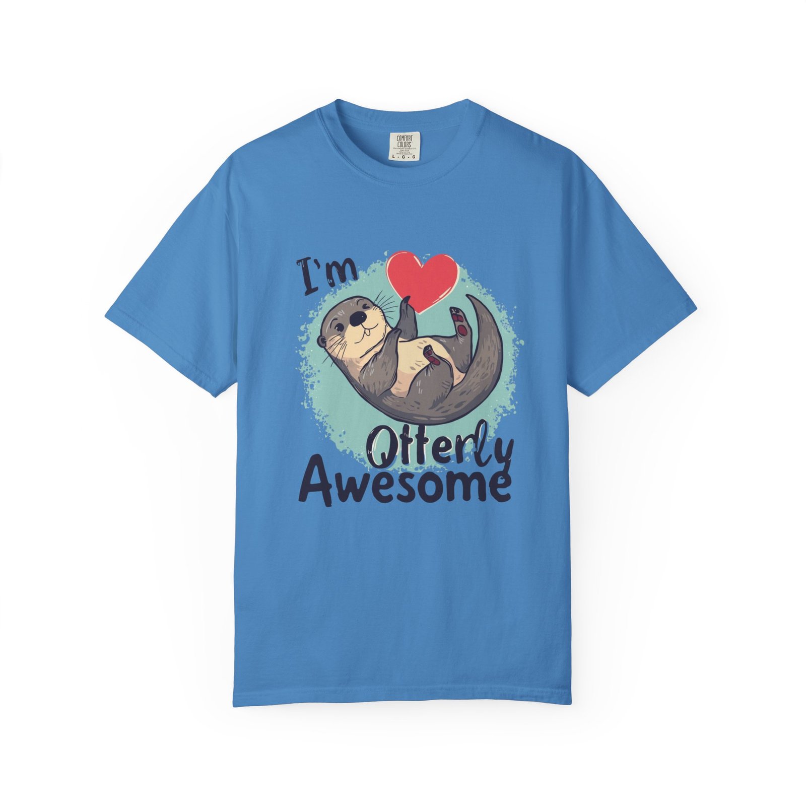 Otterly Awesome T-Shirt — Cute Otter Heart Graphic Tee - Image 5