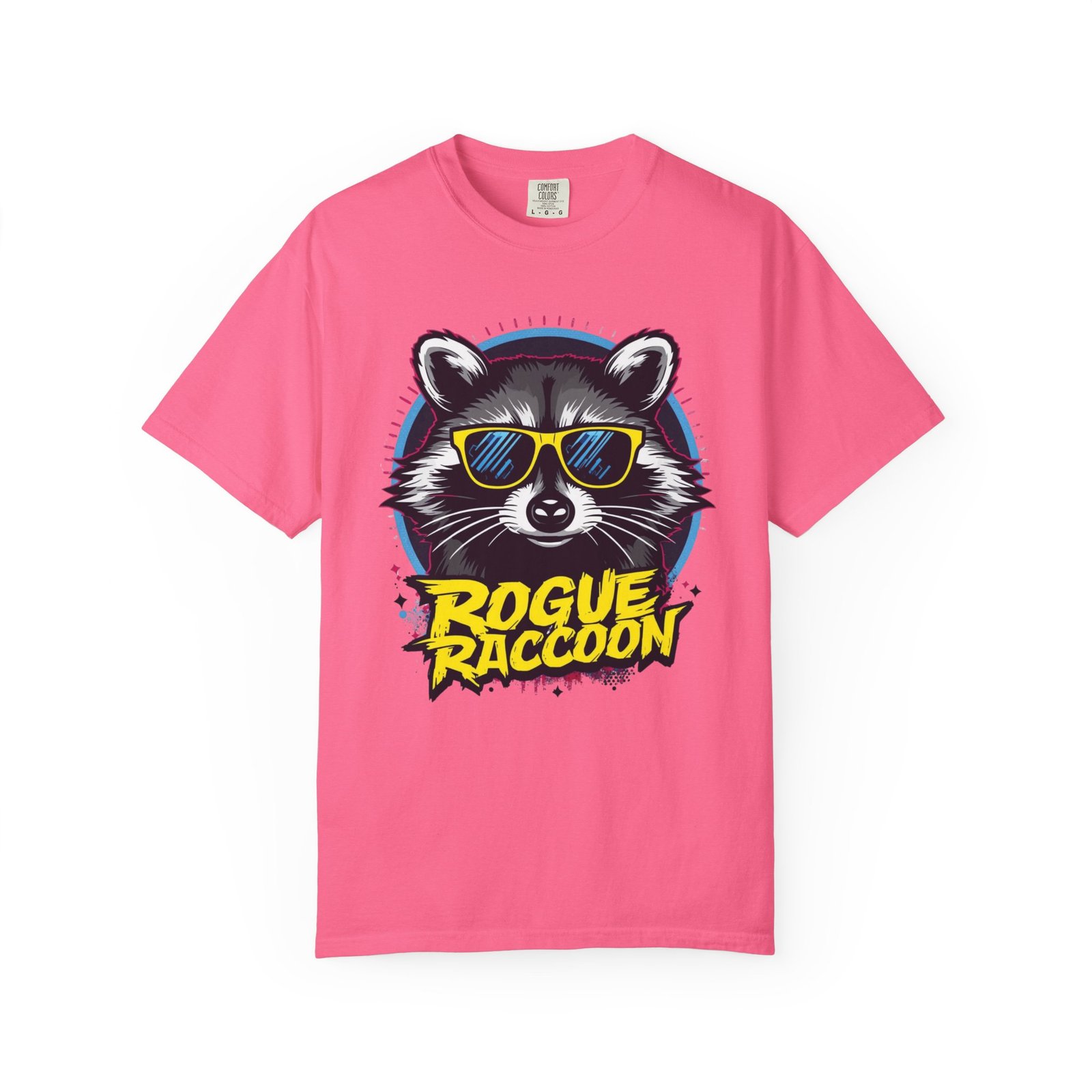Rogue Raccoon Graphic T-Shirt — Cool Sunglasses Retro Streetwear Tee - Image 8