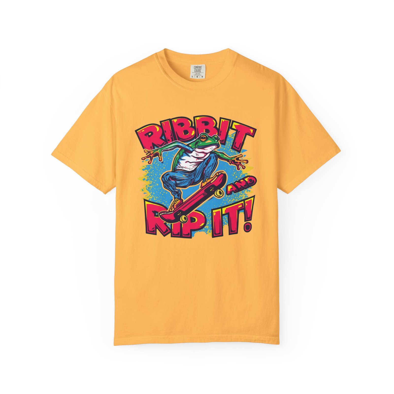 Ribbit and Rip It! Skate Frog Graphic T-Shirt - Image 2