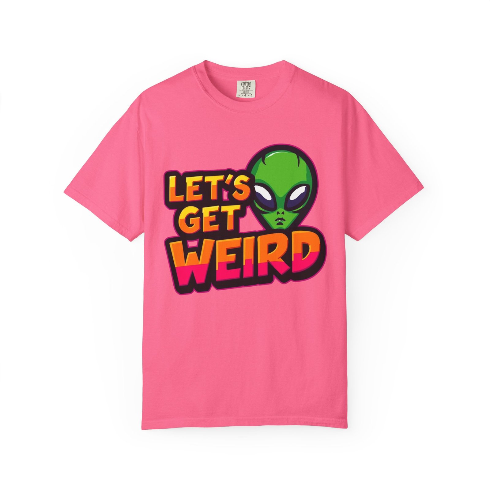 Unisex Alien Print T-Shirt - Let's Get Weird Tee, Quirky Apparel for Sci-Fi Lovers, Casual Gift for Birthdays, Fun Graphic Tee - Image 12