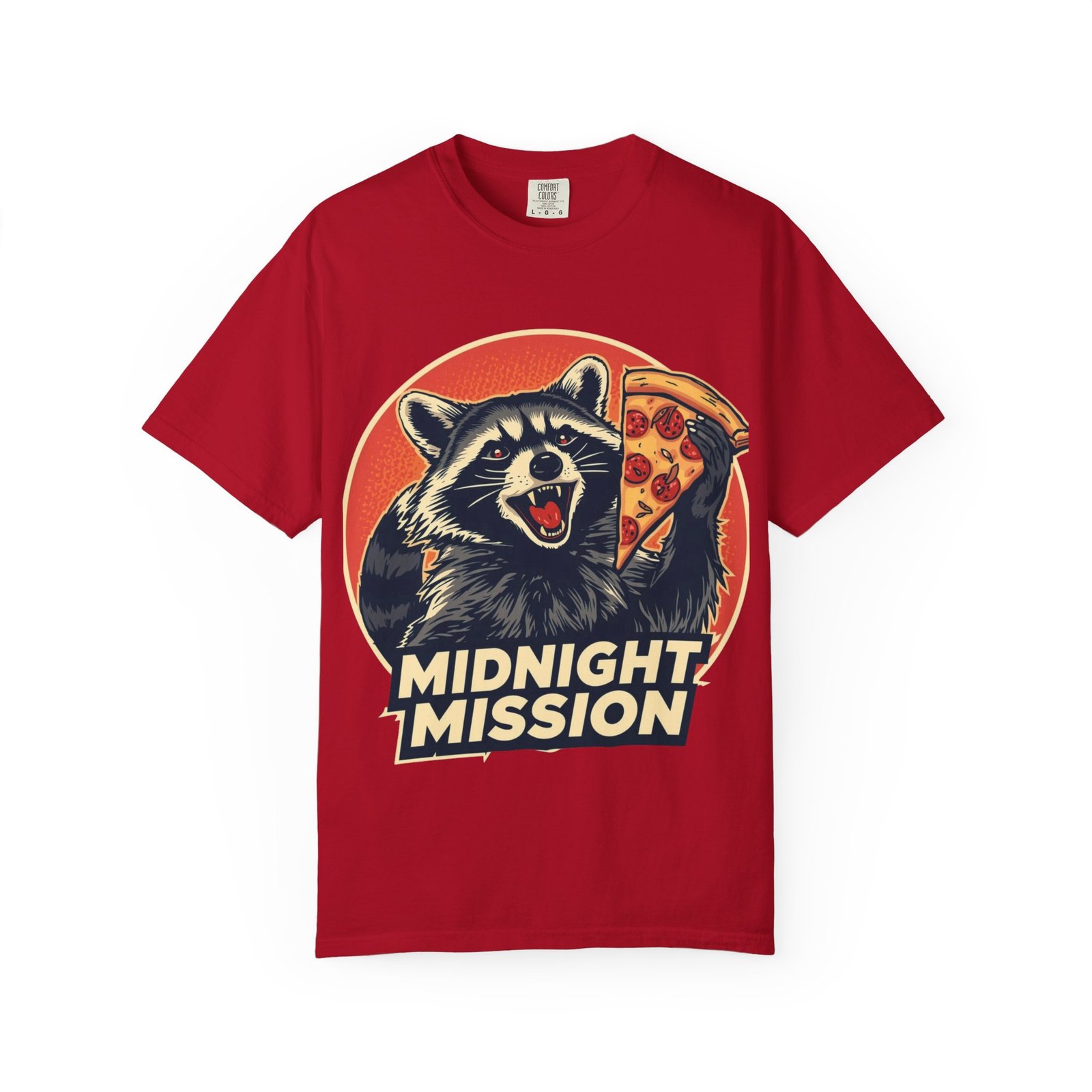 Midnight Mission Graphic Tee | Funny Raccoon Pizza T-shirt, Unisex T-shirt, Casual Wear, Gift for Pizza Lovers, Summer Tee - Image 9