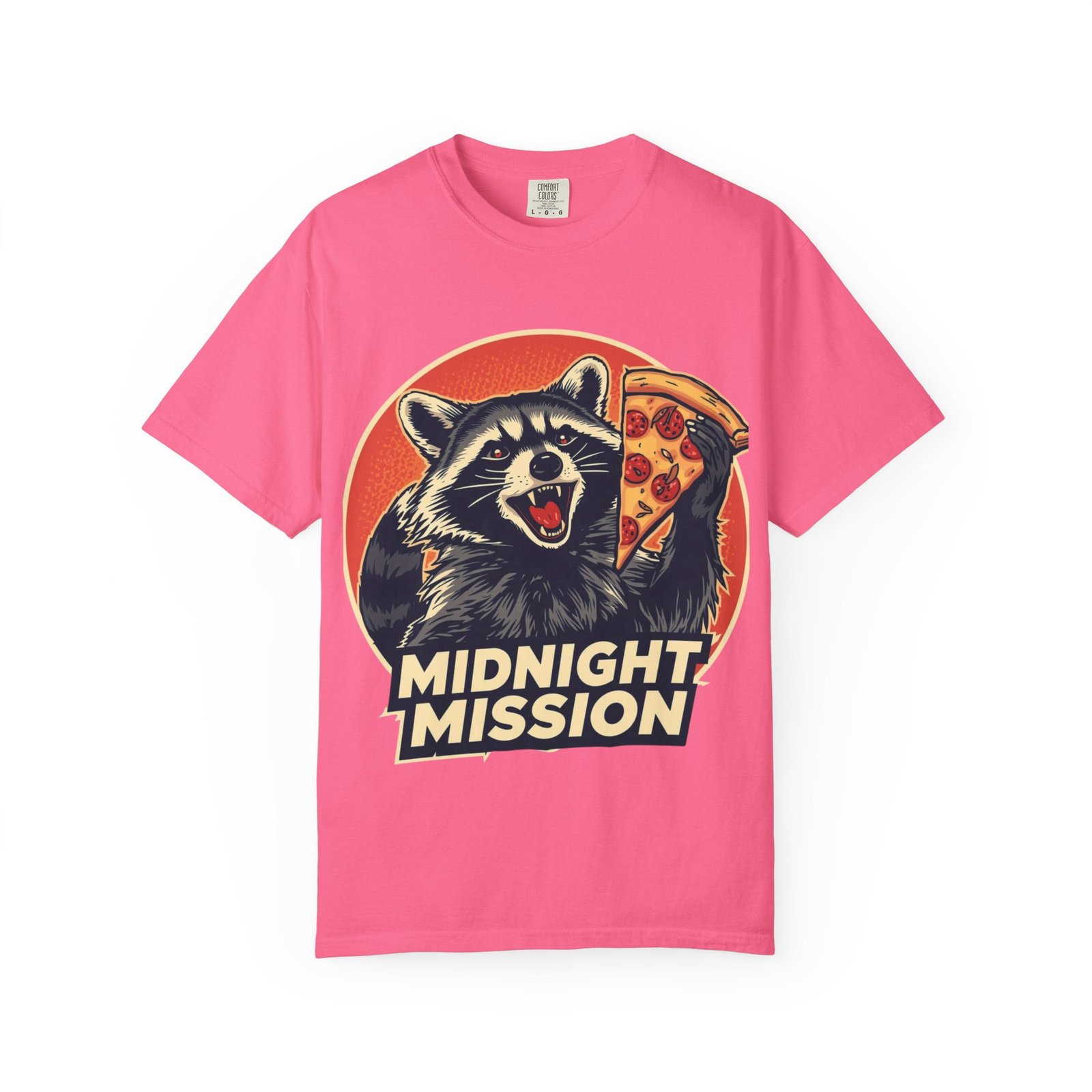 Midnight Mission Graphic Tee | Funny Raccoon Pizza T-shirt, Unisex T-shirt, Casual Wear, Gift for Pizza Lovers, Summer Tee - Image 7