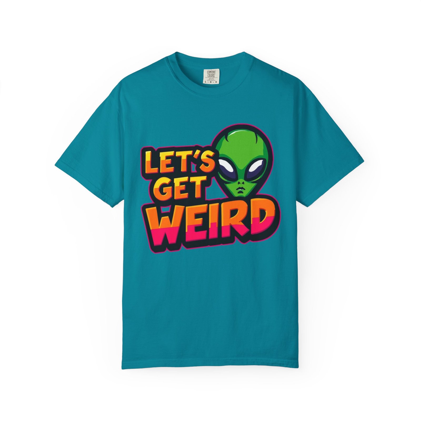Unisex Alien Print T-Shirt - Let's Get Weird Tee, Quirky Apparel for Sci-Fi Lovers, Casual Gift for Birthdays, Fun Graphic Tee - Image 5
